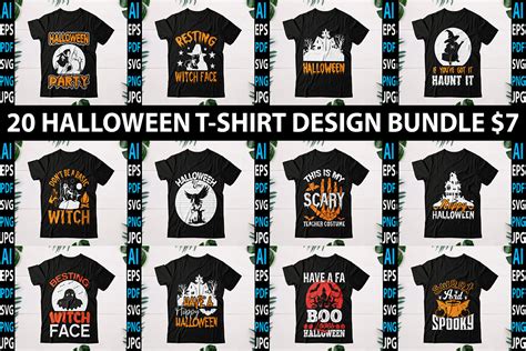 The Halloween T-Shirt Design Bundle Bundle · Creative Fabrica