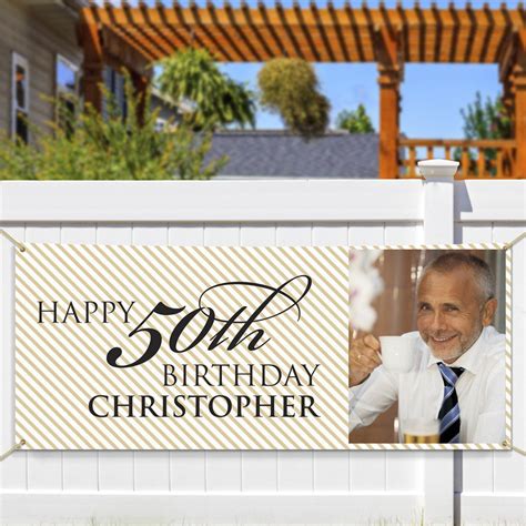 Personalized 50th Birthday Photo Banner | Birthday photo banner, Photo ...