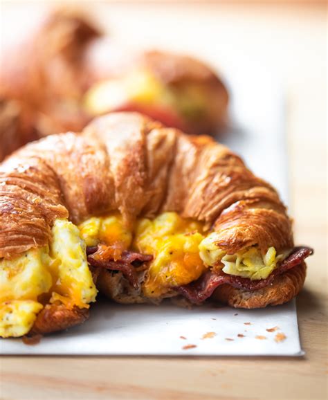 Bacon Egg and Cheese Croissant - Whisk it Real Gud