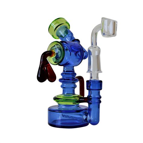 Mini 6 Inch Heady Glass Dab Rig w/ Inline Perc – Glass City Pipes