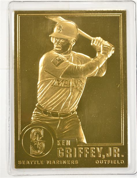 22K Gold Ken Griffey Jr. Limted Edition Danbury Mint Baseball Trading Card - Beautiful ...