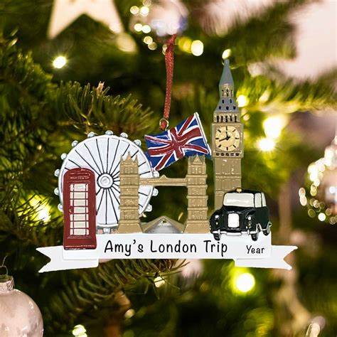 LONDON CHRISTMAS ORNAMENTS Famous Landmarks England Flag | Etsy