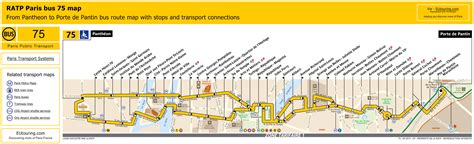 Paris bus maps and timetables for bus lines 70 to 79