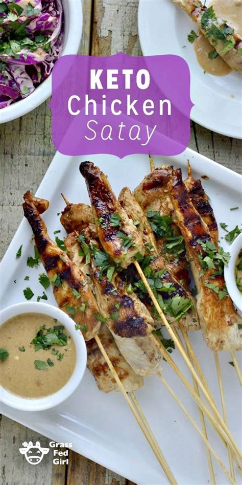 Keto Chicken Satay Skewers Peanut Sauce. Simple quick recipe that you can make for the whole ...