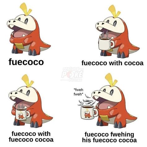 Fuecoco ㊋ on Instagram: "©; Pokèmon Pokè Posting on ifunny | - Anyone need an hot cocoa? ☕ ...