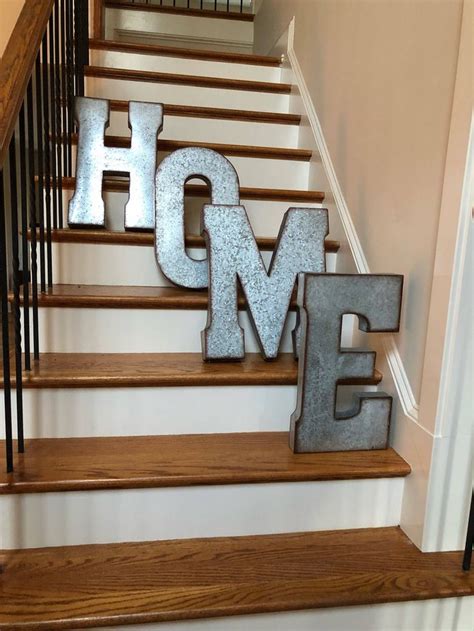 Extra Large Metal Letters/Wall Decor/Galvanized Metal | Etsy in 2020 | Metal letter wall decor ...