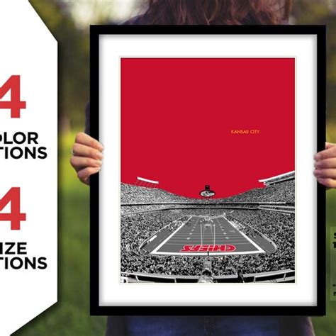 Kansas City Chiefs Stadium Print Kansas City Chiefs Poster | Etsy