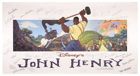 Lot Detail - John Henry Disney short film signed poster.