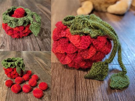 Goodberry! Crocheted this berry-like pouch which holds 10 smaller berries. [Art]. : r/DnD