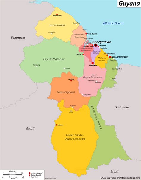 Guyana Maps | Detailed Maps of Co-operative Republic of Guyana