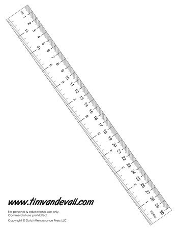 Printable Paper Ruler - Tim's Printables