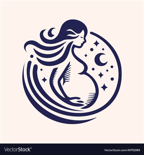 Pregnancy logo design Royalty Free Vector Image