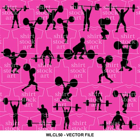 WLCL50 Weightlifting Silhouette – T Shirt Stock Art