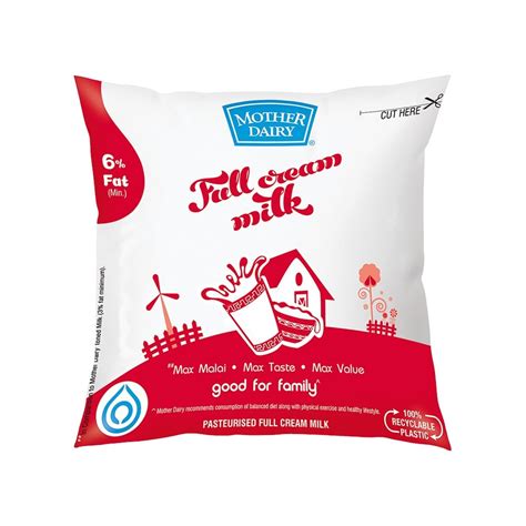 Mother Dairy Full Cream Fresh Milk Price - Buy Online at ₹34 in India