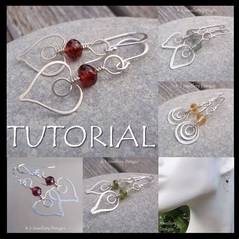 Wire Jewelry Tutorial HAMMERED HEARTS Earrings Step by