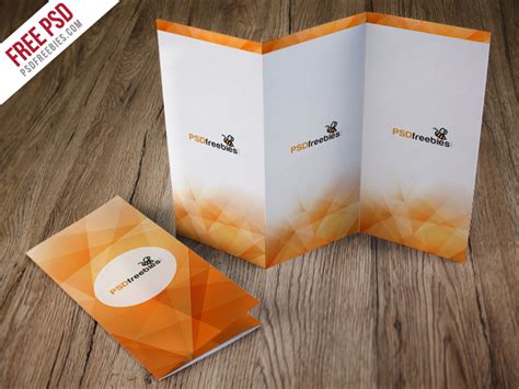 Tri-Fold Brochure Mockup Free PSD – Download PSD