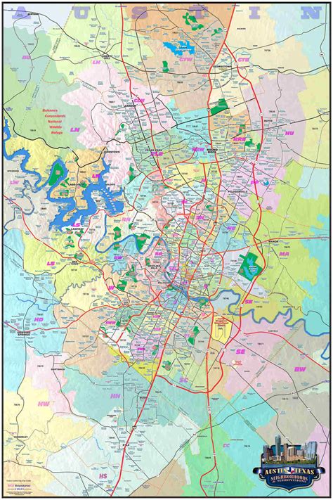 Austin, Texas - Map of Subdivisions and Neighborhoods