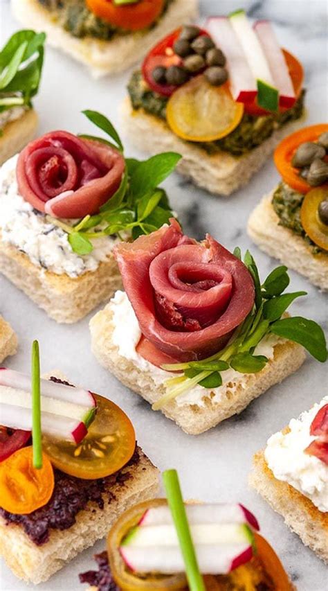 Beautiful Spring Canapés | Fancy appetizers, Canapes recipes, Easy canapes