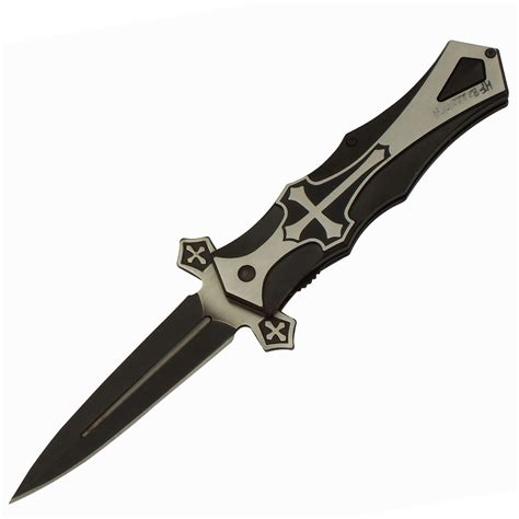 Gothic Cross Spring Assisted Folding Pocket Knife – Panther Wholesale