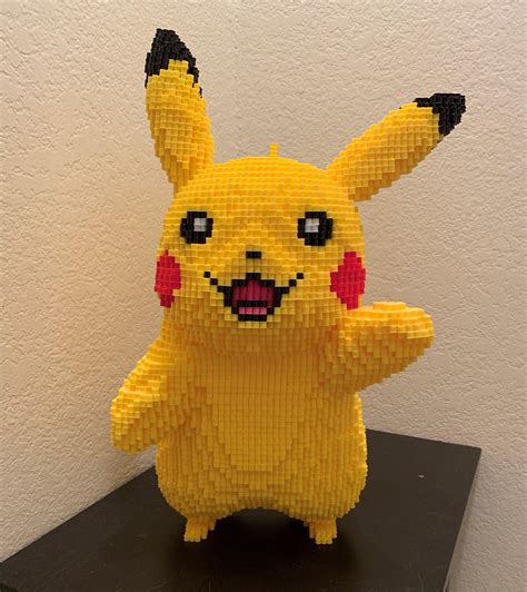 Made a life sized Pikachu out of Perler beads! : r/pokemon