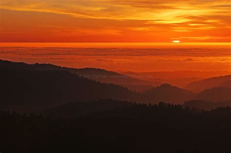 Evening View from Borel Hill - Santa Cruz Mountains - Matt Tilghman Photography