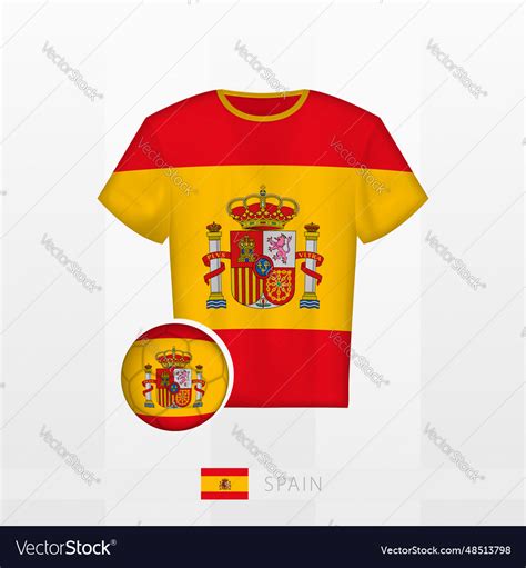 Football uniform of national team of spain with Vector Image