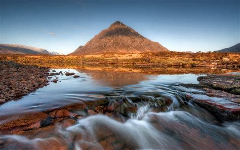 Breathtaking waterfall, brown mountain, nature, 1920x1200, hill, waterfall, HD wallpaper ...