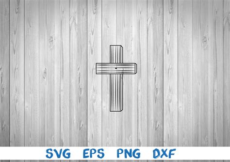 Wooden Cross, Outline, Cross, Svg, Png, Eps, Dxf, Digital File - Etsy