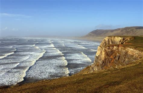 Surf at Rhossili beach stock photo. Image of surf, wales - 31243794