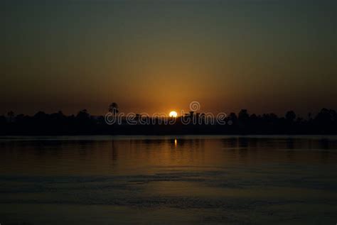 Sunset in the Nile River, Egypt Stock Image - Image of clouds, asia ...