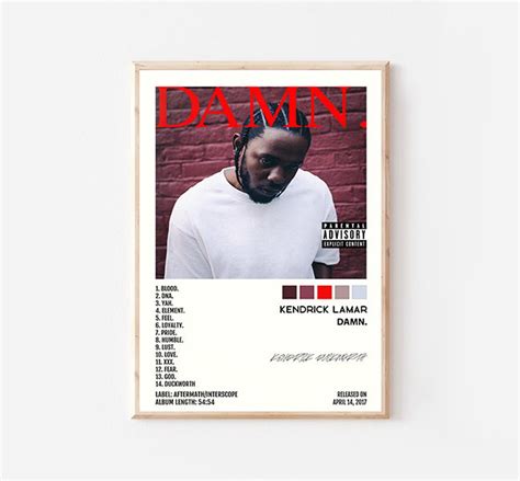 Kendrick Lamar Damn Poster Kendrick Lamar Album Cover - Etsy