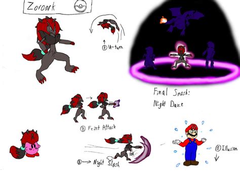 Zoroark's SSB4 moveset (pre-2014) by AdmiralN30 on DeviantArt