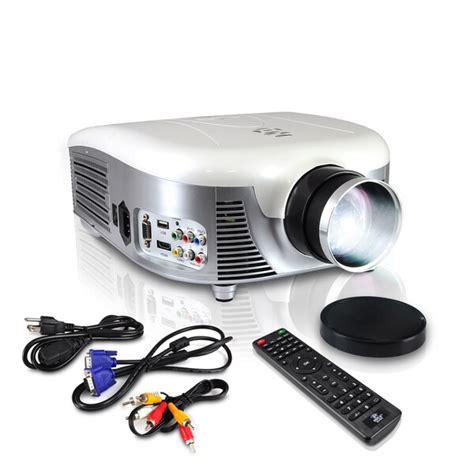 Pyle PRJD907 LED Widescreen Projector, 1080p HD Support, Up to 140-Inch Display, Built-In ...