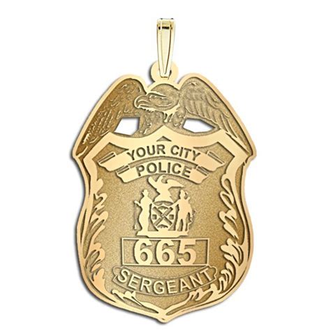 Personalized Sergeant Badge w/ your Department Name - PG71199