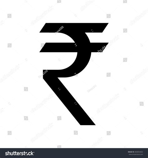 Indian Rupee Symbol, Vector Design - 483854032 : Shutterstock