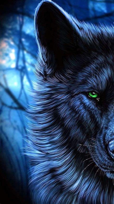 Black Wolves With Blue Eyes Wallpapers free download