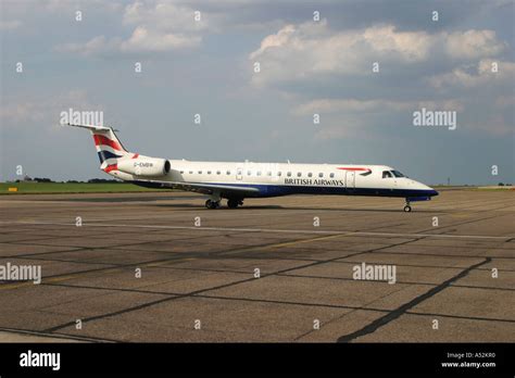 Embraer EMB 145 regional jet commuter aircraft Stock Photo - Alamy