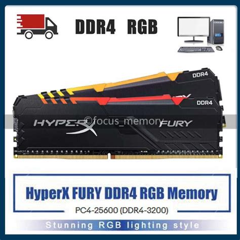 HyperX FURY RGB 8GB 16GB 32GB DDR4-3200MHz PC4-25600 DIMM XMP Desktop Memory lot | eBay