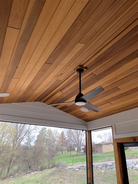 Clear Cedar $- clear stain ceiling | Porch ceiling, Ceiling materials ...