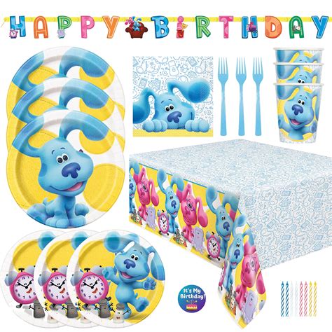 Buy Blues Clues Party Supplies & Birthday Decorations - 86PC Blue's Clues Party Set Serves 16 ...