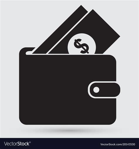 Wallet icon Royalty Free Vector Image - VectorStock