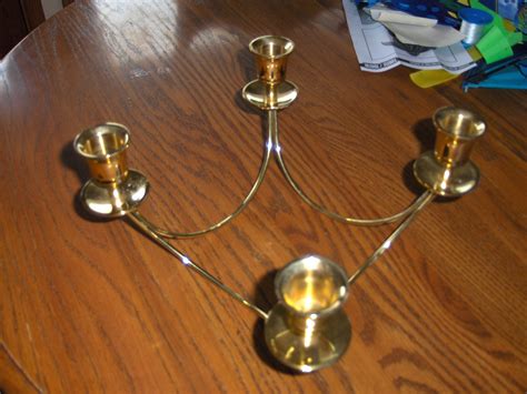 Partylite Brass Quartet Candle Holder PO478 Retired Votive Cup Center Piece - Candle Holders ...