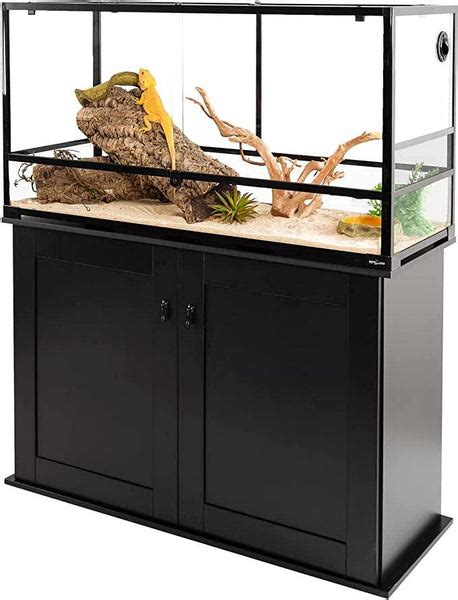 REPTI ZOO Reptile Aquarium Terrarium Wooden Stand 48x18 inches