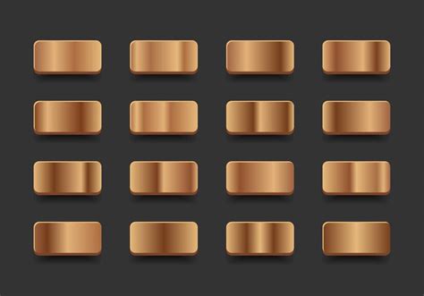 Premium Vector | Bronze Gradient Collection Set For Backgrounds, Label ...