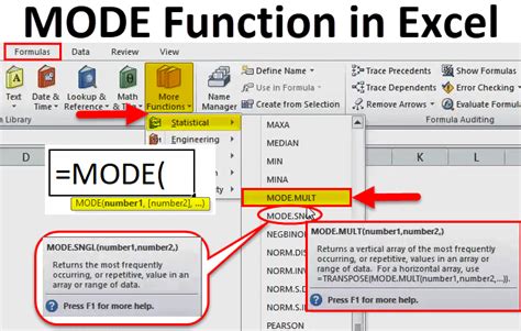 MODE in Excel (Formula, Examples) | How to use MODE Function?