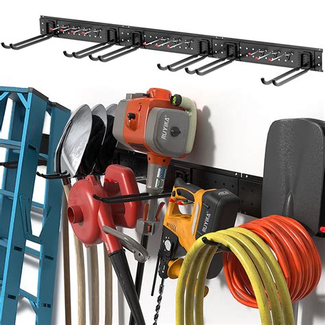 Buy TORACK Tool Storage Rack, Garage Wall Mount Organizer w/ 10-pack Pegboard Hooks, Heavy Duty ...