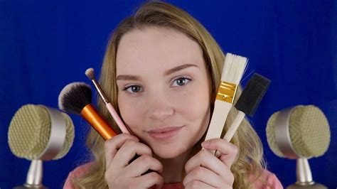 ASMR Microphone Brushing with Different Brushes - YouTube | Makeup ...