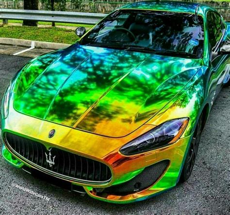 Custom multi-color chrome Maserati Grand Tourismo coupe | Lamborghini ...