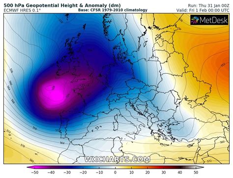 Another deep cyclone will bring severe winds into the Bay of Biscay and ...