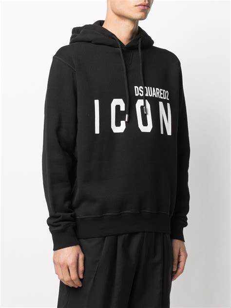 Dsquared2 Logo-print Drawstring Hoodie In Black | ModeSens